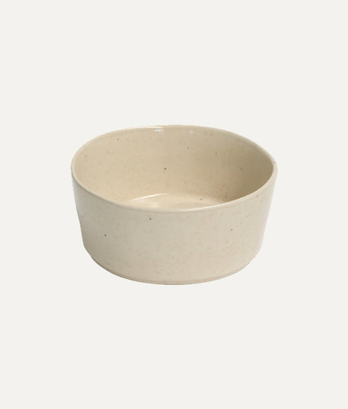 White Ceramic Dog Feeding Bowl